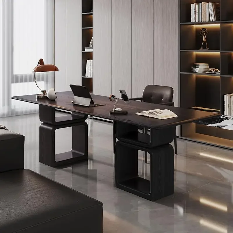 Minimalist study modern high-end solid wood desk computer desk