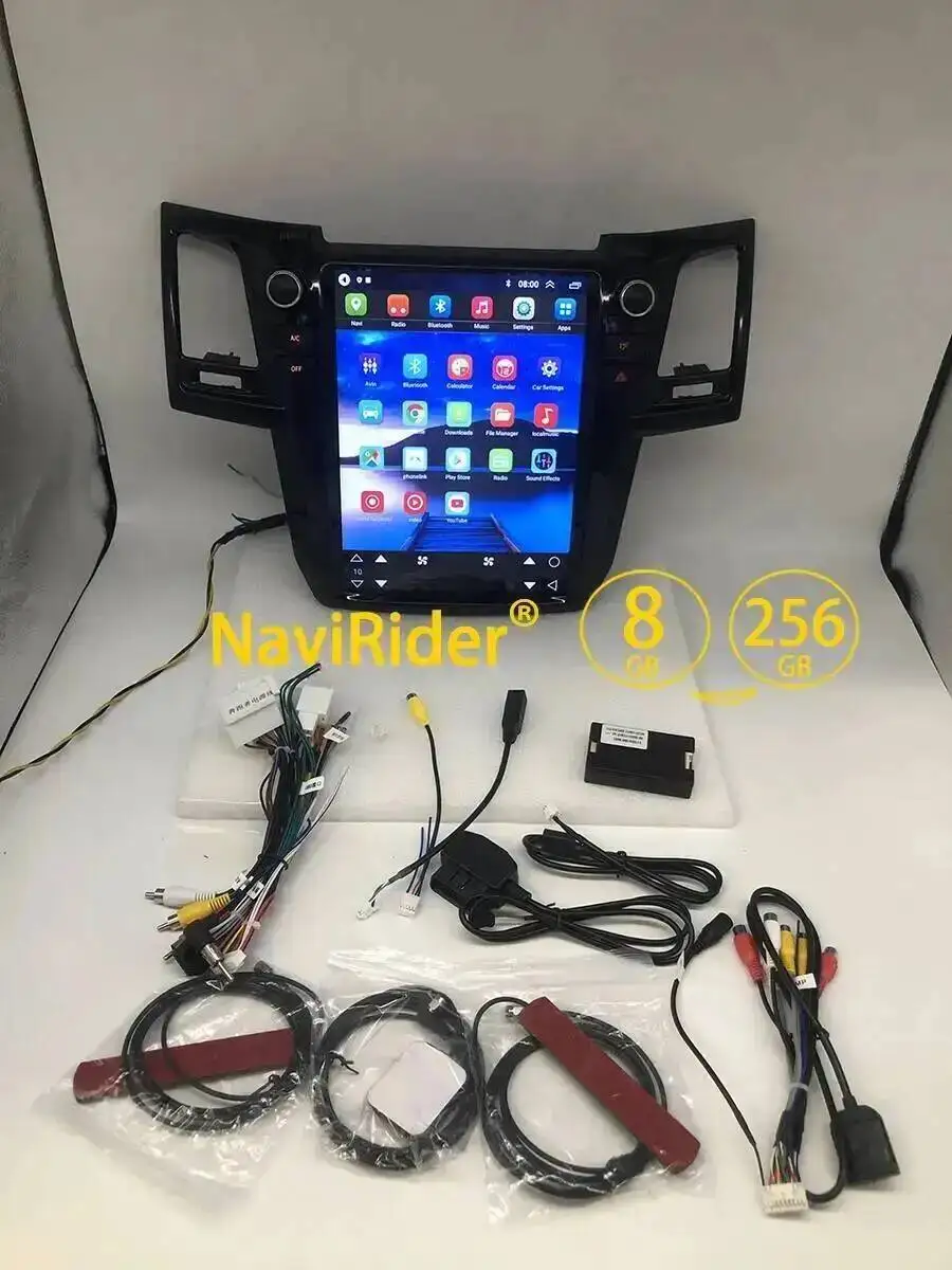Vertikaler Bildschirm GPS CarPlay Audio Multimedia Video Player Navigation Autoradio für Toyota Fortuner Hilux Revo 2005-2014 Android – Detail 3
