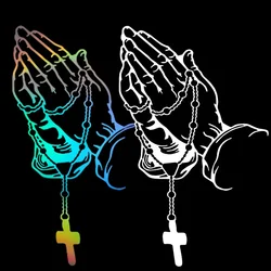Colorful Car Prayer Gesture Laser Sticker God Jesus Christ Fashion Auto Body Styling Decoration Stickers Rear Windshield Decal