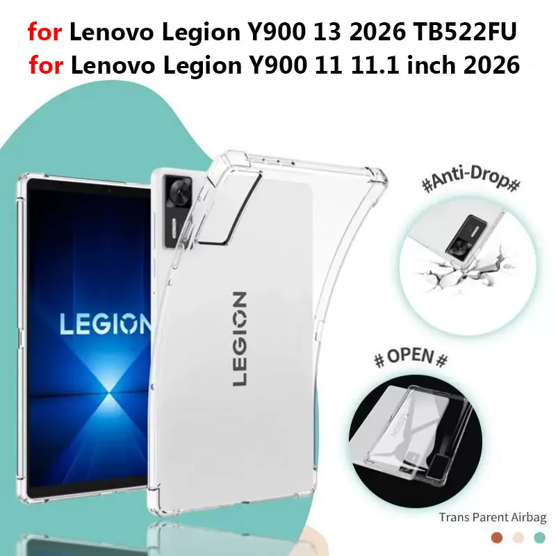 For Lenovo Legion Y900 11 11.1 TB711FU Y900 13 13 Inch 2026 TB522FU Transparent Clear TPU Slim Cover Transparent TPU Casing