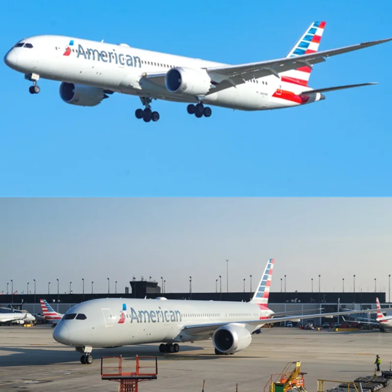 طائرة نموذجية جديدة بمقياس 1:130 B787 طائرة Dreamliner نموذج الخطوط الجوية الأمريكية مع لعبة عرض مجموعة الراتنج الخفيفة #2