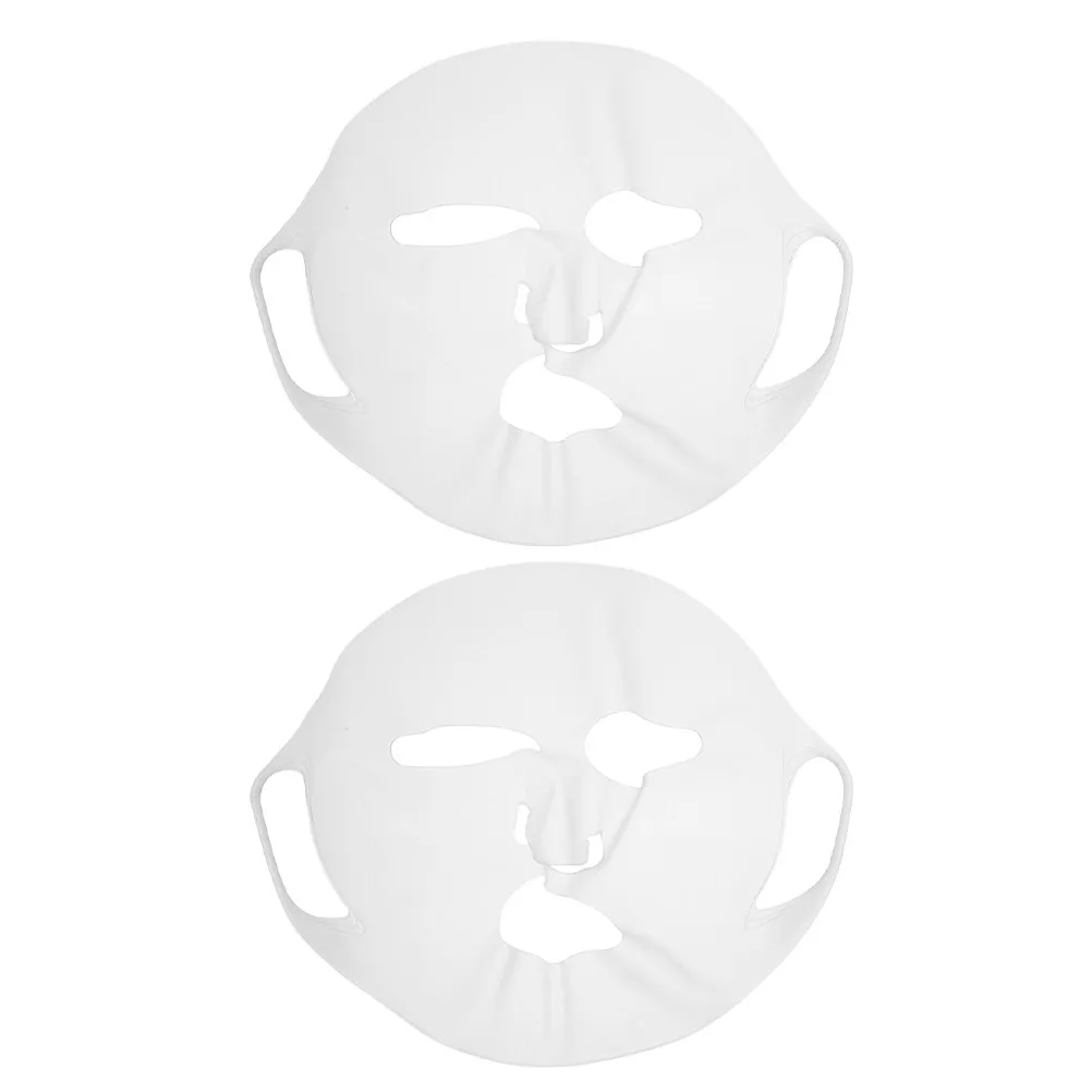 

2Pcs Silicone Face Mask Cover Ear-Hook Design Reusable Non-Slip Face Sheet Holder Moisturizing Skincare Tool Hydrotherapy Patch