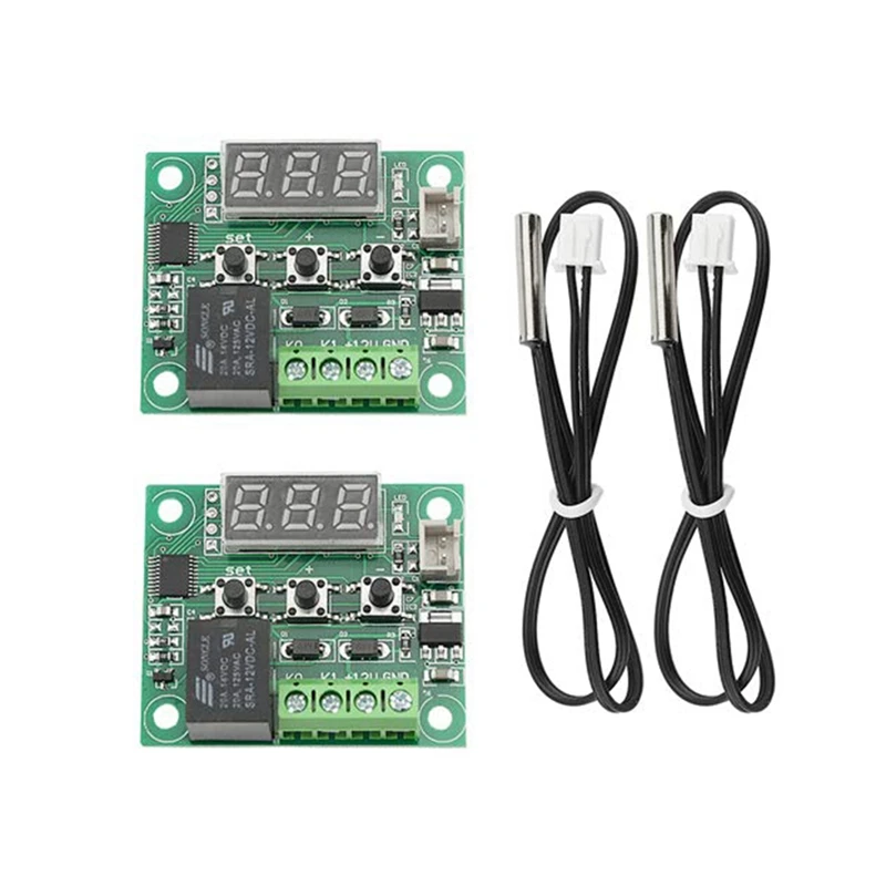 

2PCS Digital Thermostat High Precision Temperature Control Switch Module DC 12V Mini Temperature Control Board