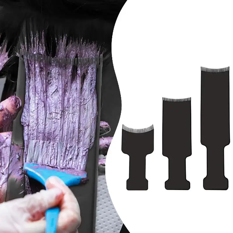 Professional Salon Hair Dyeing Board Highlight Plate Coloring Brush Comb Swatch Board Barber Hairdresser Styling Tools