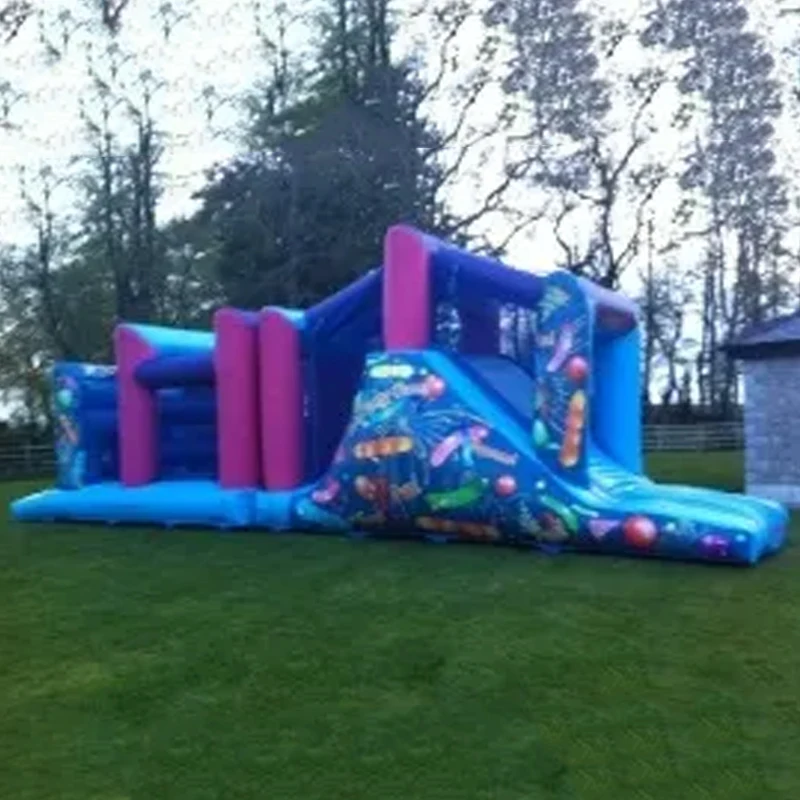 

Customized Hot Sell PVC Inflatable Obstacle Course Jumping Bounce Game Detachable and Segment