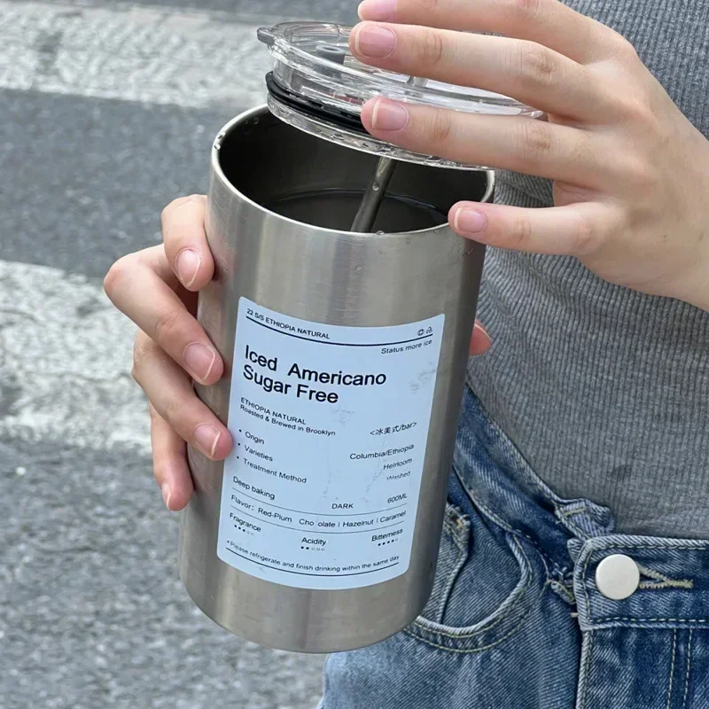 320/600 مللي كوب قهوة من الفولاذ المقاوم للصدأ ترمس جدار مزدوج ترموس تفريغ كوب معزول أكواب محمولة أكواب قهوة زجاجات مياه