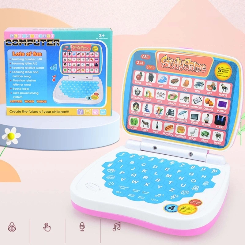 Learning Machine Laptop Children Electronic Preschool Educational Toy Gift for Toddlers Kids Developing Cognitive Skills