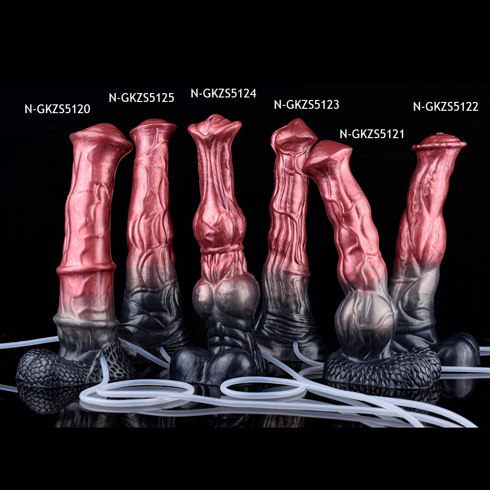 NNSX Realistic Horse Penis Long Squirting Dildo Anal Plug Toys with Suction Cup G-Spot Stimulation Sex Toy For Women Men Couples view 5