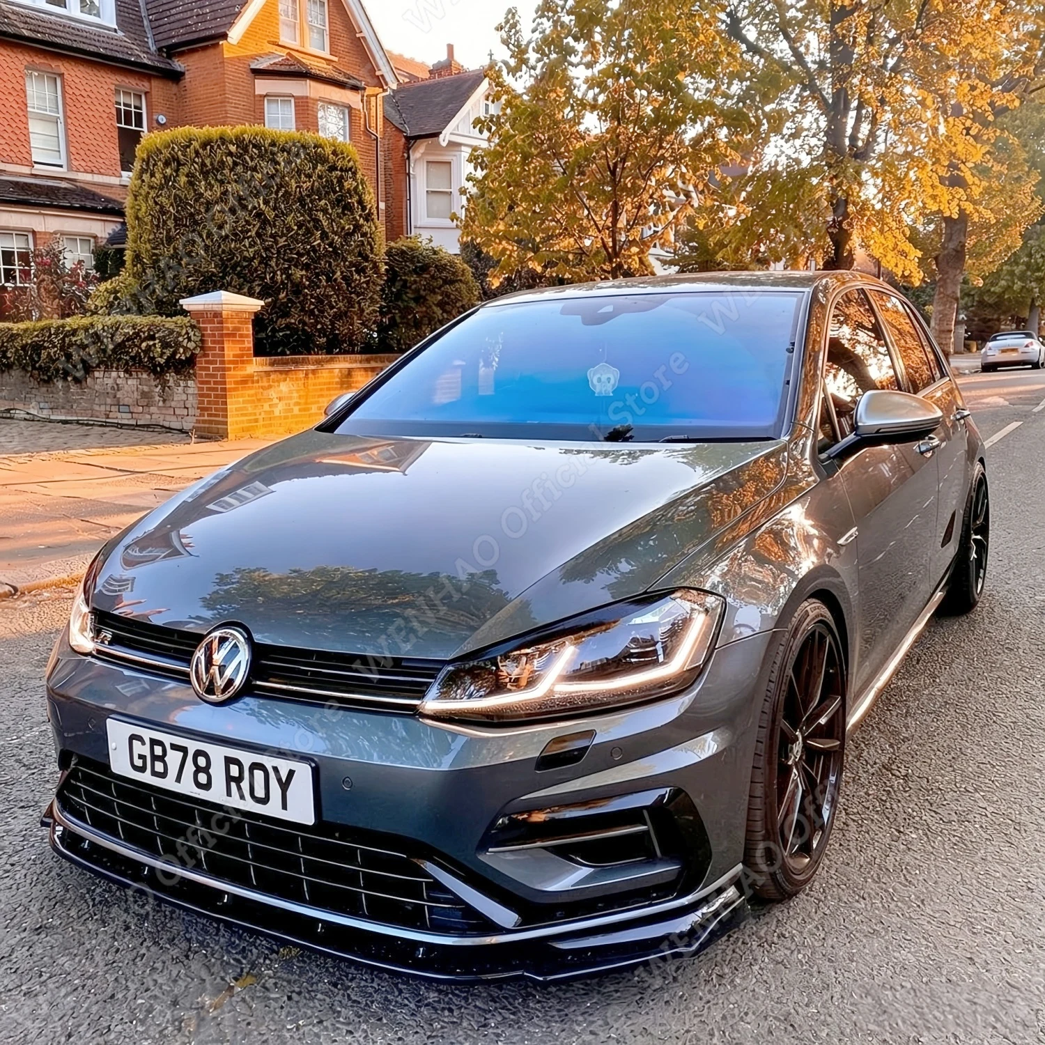 CS Style Car Front Bumper Lip Splitter For VW Golf7 MK7 7.5 GTI R GTD GTE R R-Line 2013-2020 Tuning Bumper Protector Cover Trims