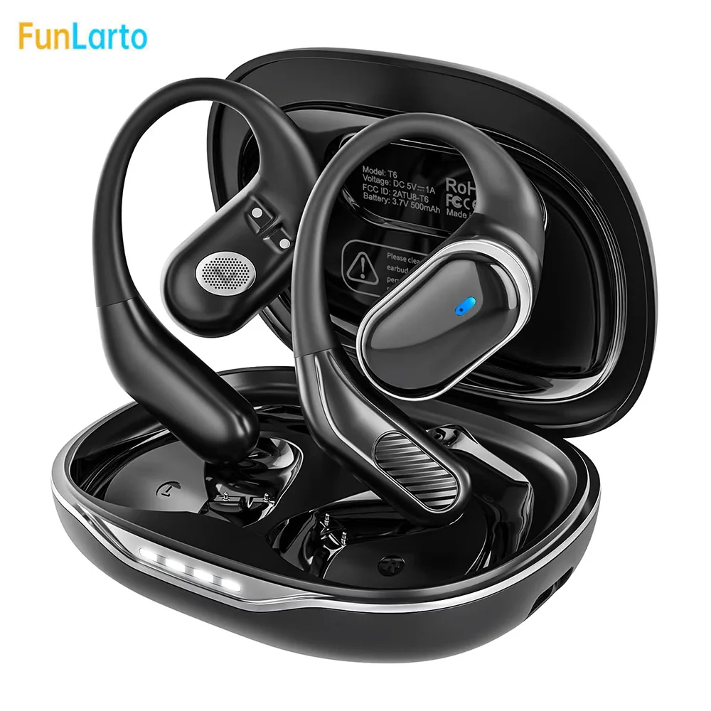 New Open Ear OWS Earphones Bluetooth 5.4 Wireless Headphones HiFi Sound Headset TWS Earbuds 60 Hrs Playback for Outdoor Drivers