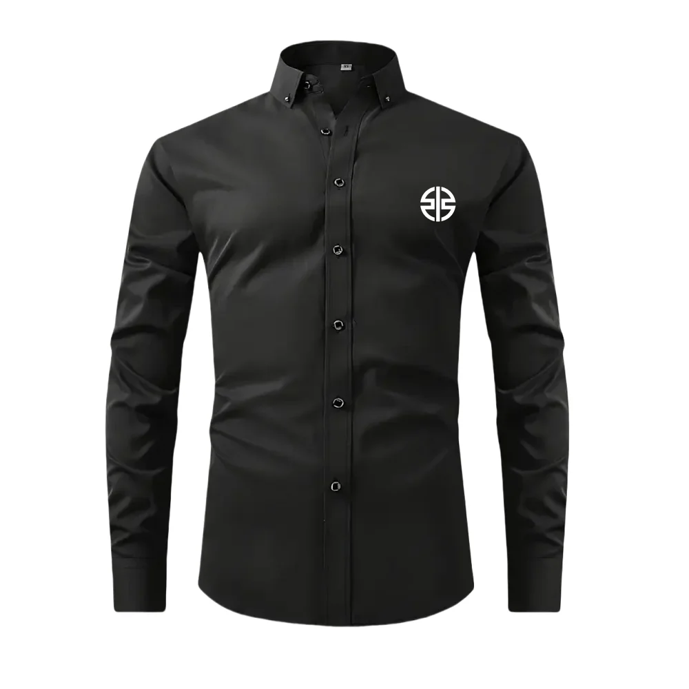 

Brand men's shirt, high-quality pure cotton business formal long sleeved shirt, suitable for social and casual home wear