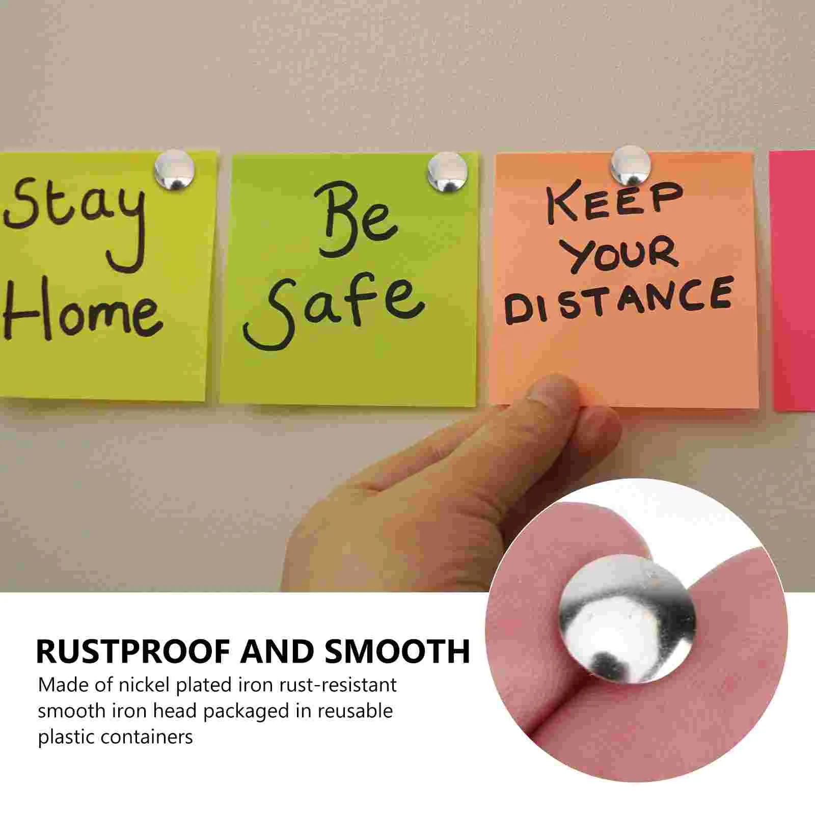 500 шт., кнопки для большого пальца, круглая головка, никелированная карта, канцелярская кнопка для пробковой доски, железная канцелярская кнопка, булавка для ногтей