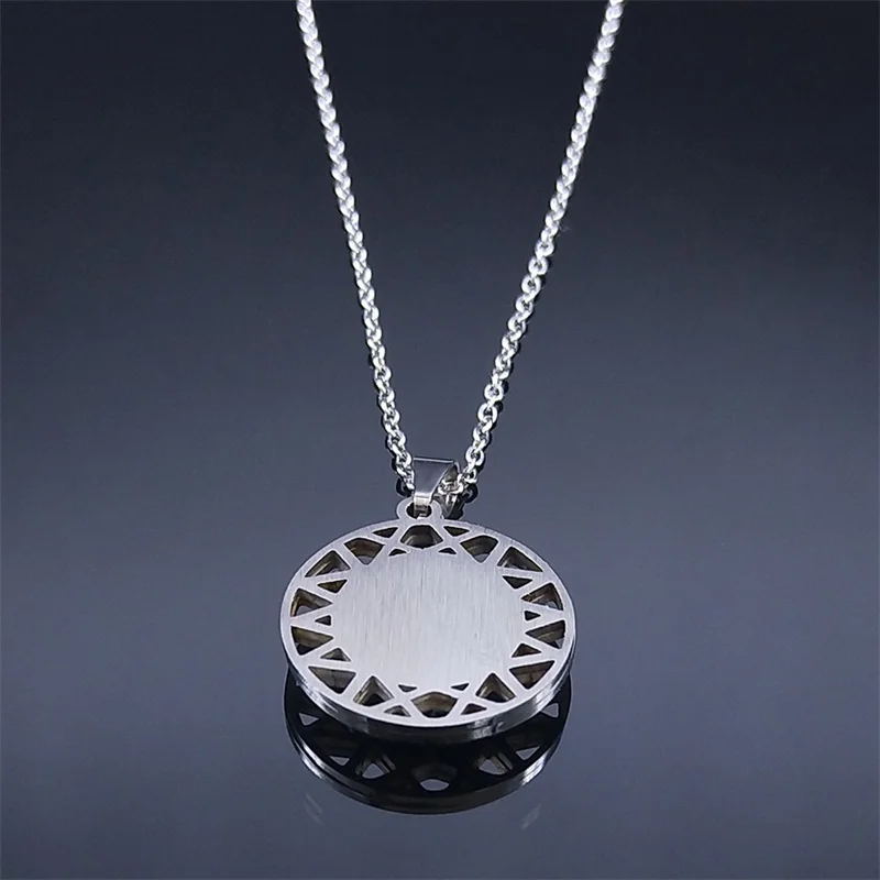 Fashion Turkish Blue Eye Pendant Necklace Stainless Steel Silver Color Blue Lucky Eyes Necklaces Gift Jewelry Collier N8023S01