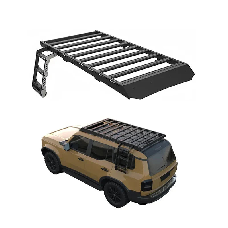 

Новый дизайн, оптовая продажа с завода: багажник на крышу для внедорожников 4x4 из железа и алюминиевого сплава