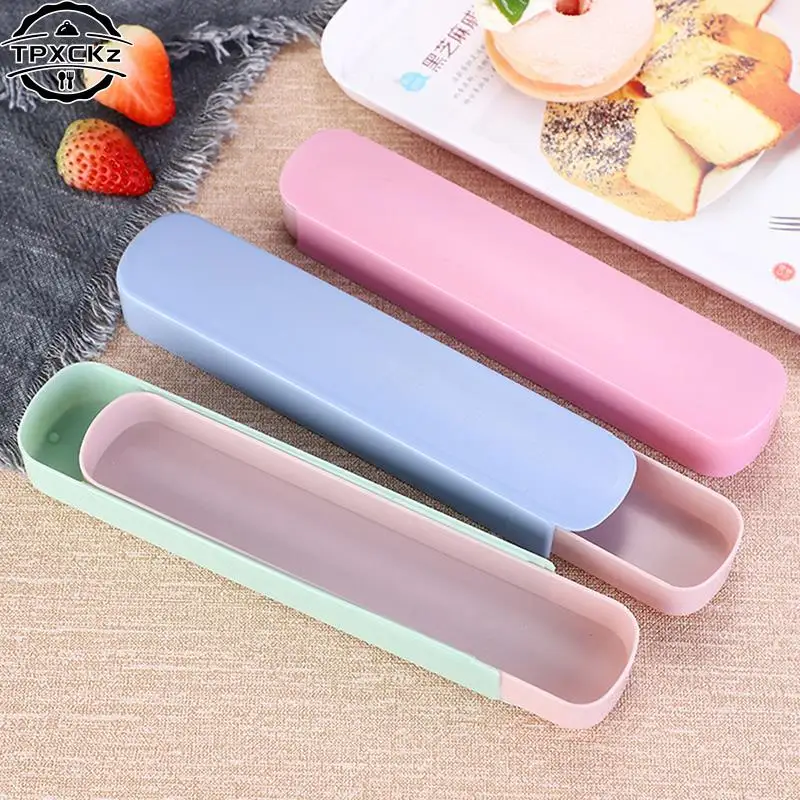 Travel Tableware Pull Box Portable Type Cutlery Case Storage Box Kitchen Tool Students Household Utensils Dinnerware Bag