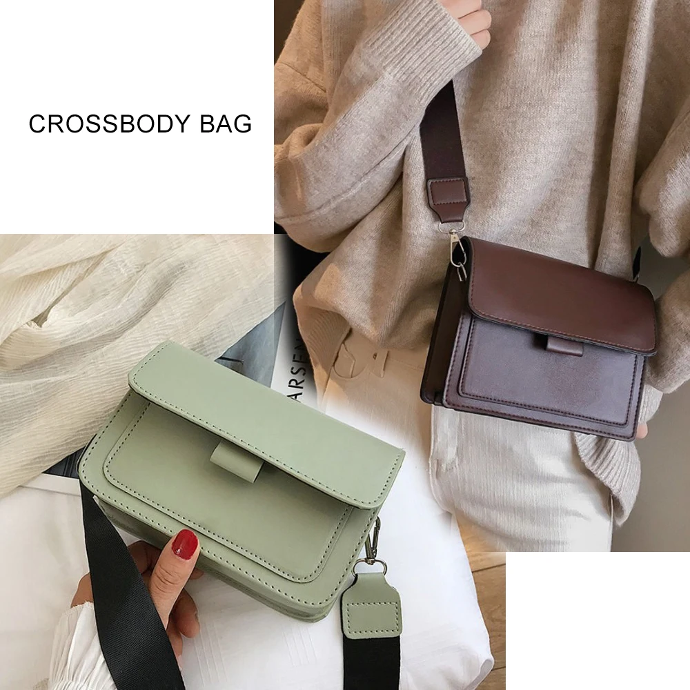 

Classic Designer PU Leather Crossbody Bag for Women Travel Handle Handbag Fashion Shoulder Messenger Bag Ladies Small Flap Bag