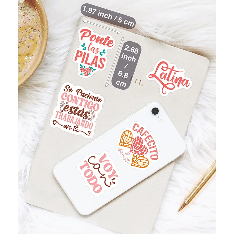 Adesivi Motivazionali In Spagnolo Impermeabili – Citazioni Positive E Premi Per Bottiglie, Laptop, Quaderni, Valigie, 4-6 Cm, Confezione Da 1, Antigraffio