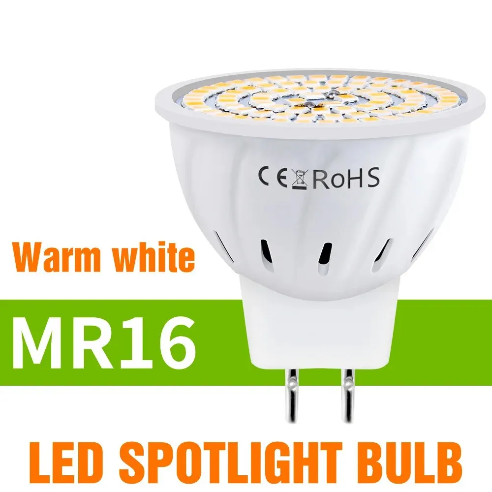 Gu10 Led Gloeilamp Mr16 Spotlight E27 Plafondlamp Ac 220V Woonkamer Gu5.3 Indoor E14 Home Slaapkamer Zachte Verlichting B22 Cool/Warm