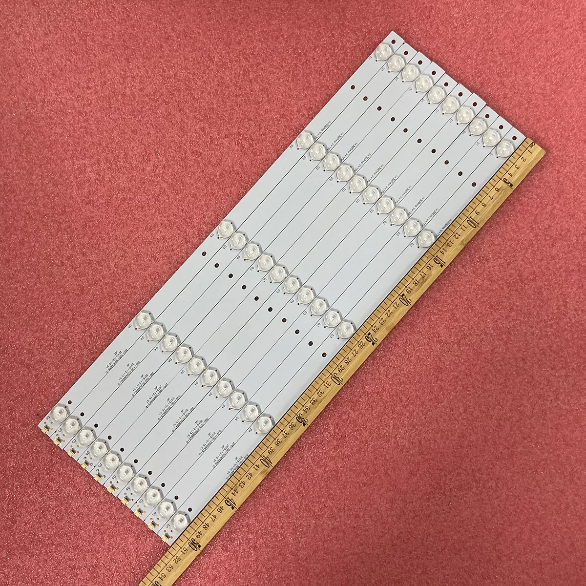 10 Uds tira de LED para iluminación trasera para TV de 55 "200-100-55NO66X5-D 5LED 3v 517mm