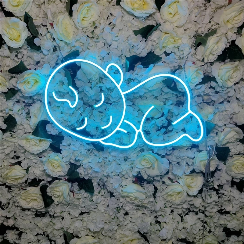 Baby Neon Led Kreativität Schlafzimmer Wandbild Personalisierte Hause Jungen Mädchen Art Raum Baby Geburt Geschenk Wand Dekor Nacht Licht