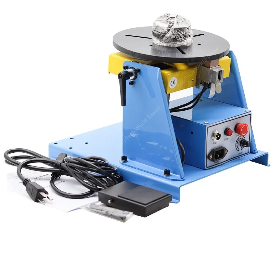 220V Used BY-10 10KG Welding Positioner With K01-65 Mini Chuck With Foot Switch Welding Turntable