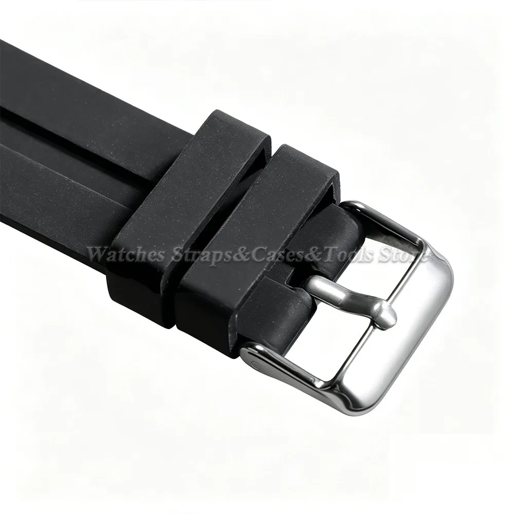 Uhrenarmband mit gebogenem Ende, 22 mm, 24 mm, 26 mm, weiches Silikon-Gummi, universelles Uhrenarmband, wasserdichtes Sportuhrenarmband für Herren und Damen – Detail 5
