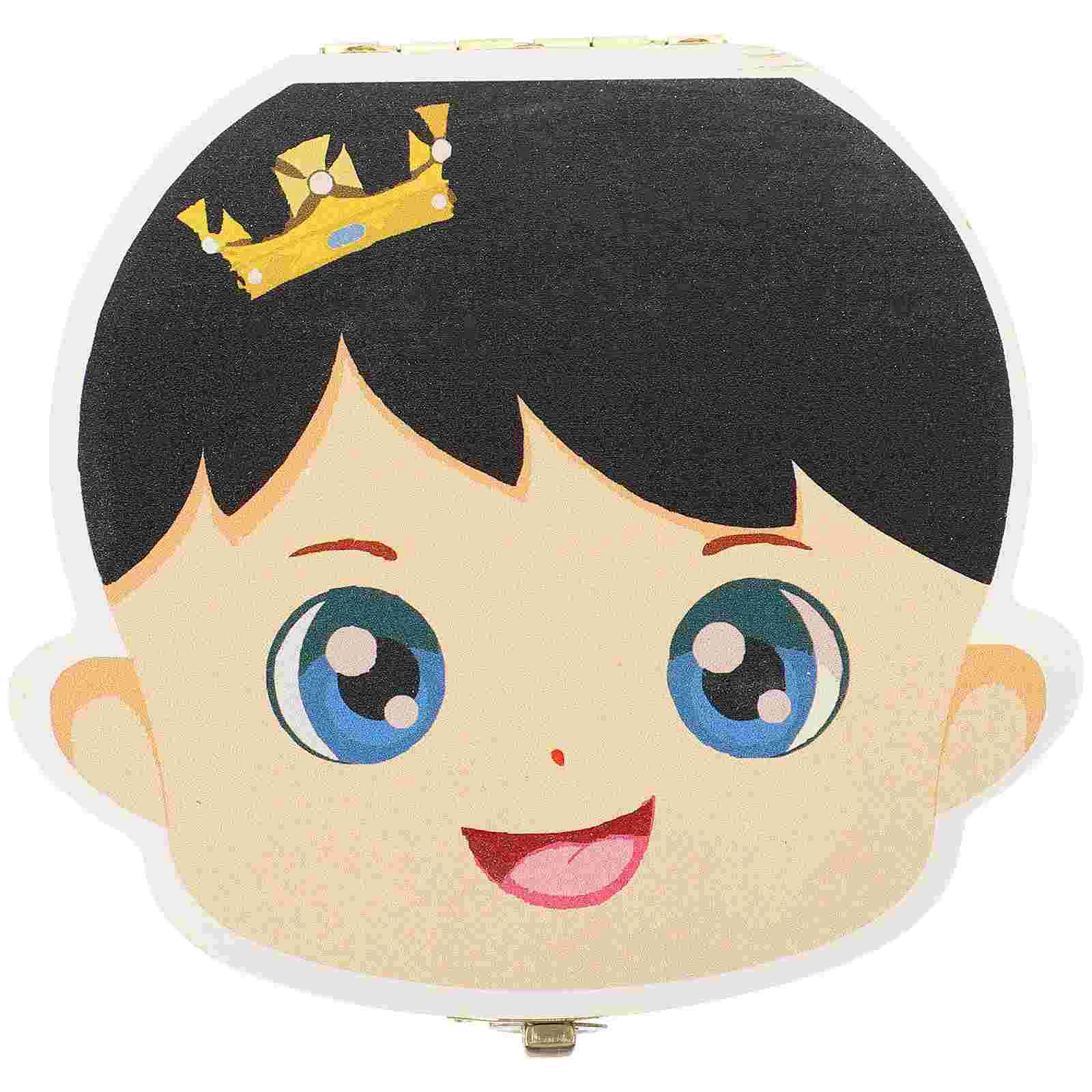 

Collection Box Baby Teeth Keepsake Case Tooth Holder Storage Saver Container Commemorate Alloy Wooden Kids