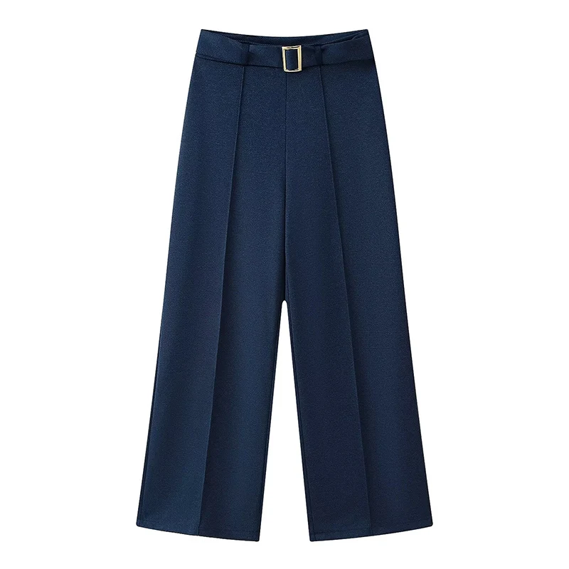 Women Two Pieces Pants Sets 2025 New Fashion Button Short Top + Belt Trousers Women's Suit Casual 2 Piece Set Woman Outfits