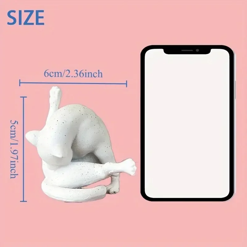 تمثال فرو ساحر لعق القطط من الراتنج - نمط إحياء فني، متعدد الوظائف في الهواء الطلق والديكور المنزلي