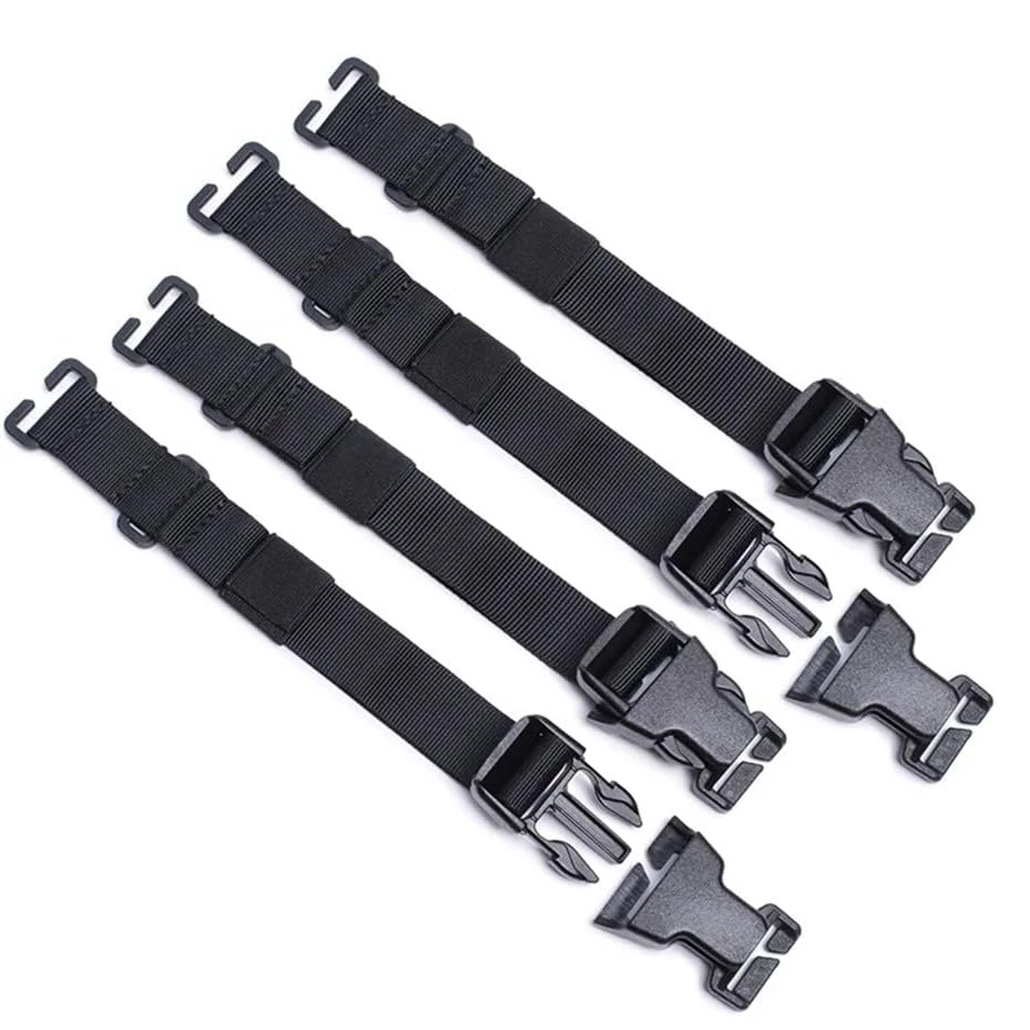 4PCS Tactical Rush Tier System Portable Molle Backpack Straps Fixing Band for Backpack Luggage Camping Hiking Mountaineering