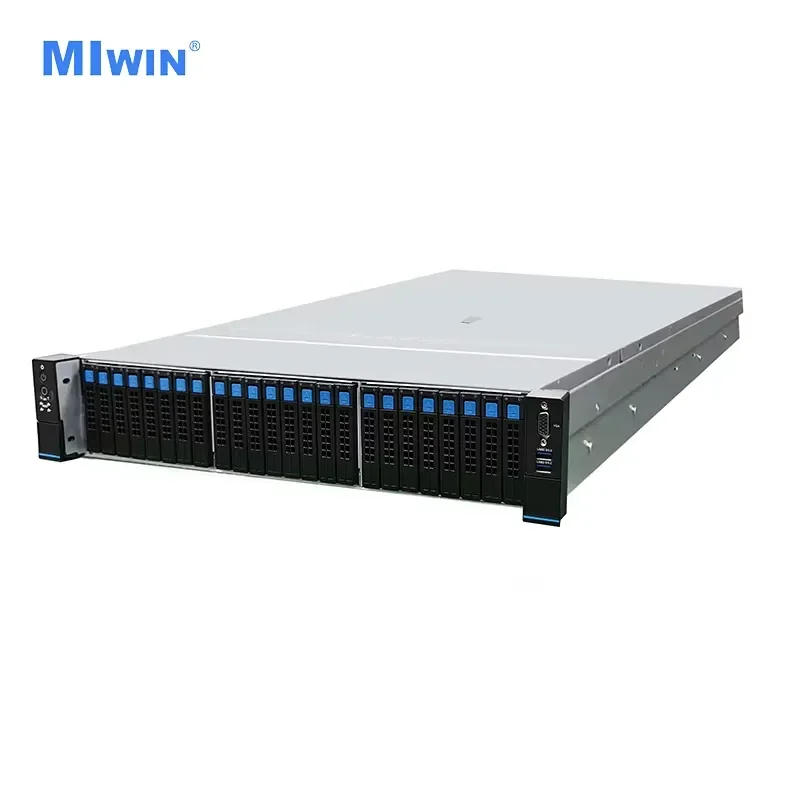 2U 24-Bay Server, 32 DDR5 Dual Channel, 4th/5th Gen CPU, 2.5 Inch NVMe Hard Disk, 6 PCIE 5.0 X16 Slots