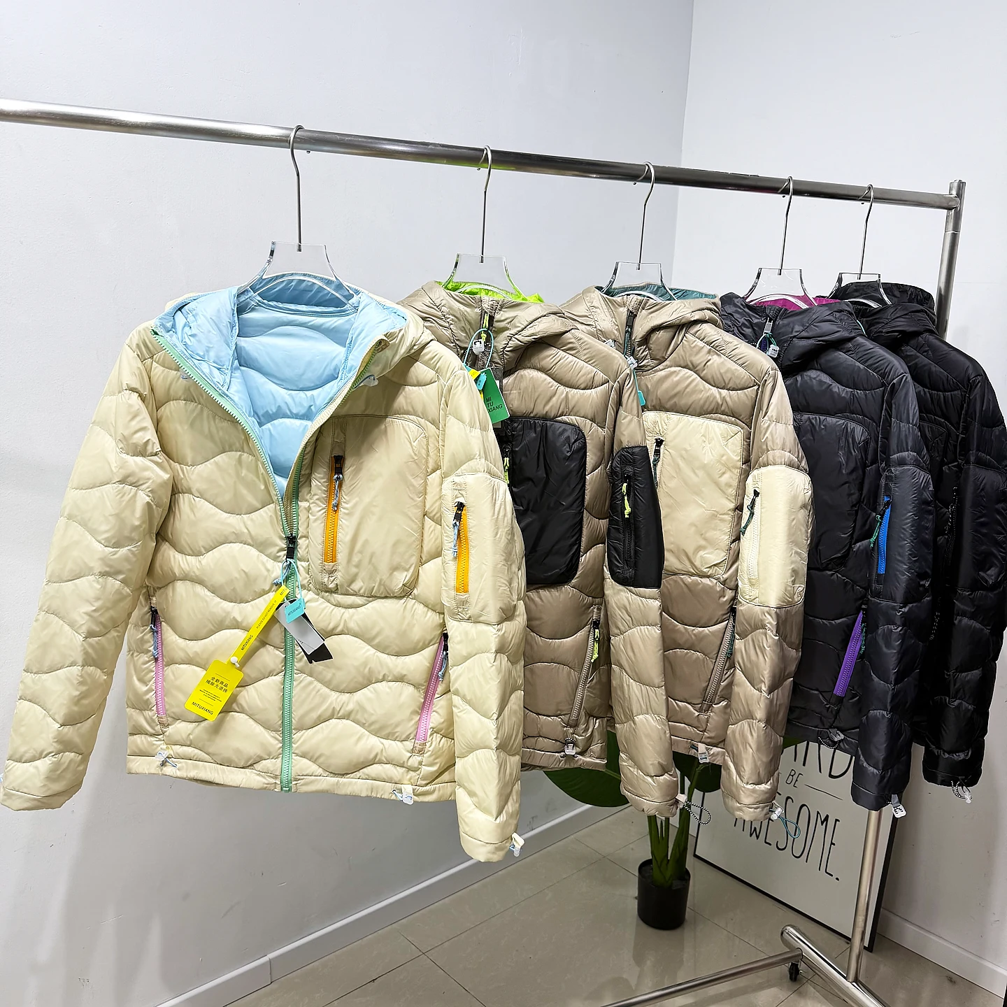 

Куртка-пуховик Ci Wild Bread Knife 85 White Du Down, зимняя, парная, с длинными рукавами, на молнии, повседневная