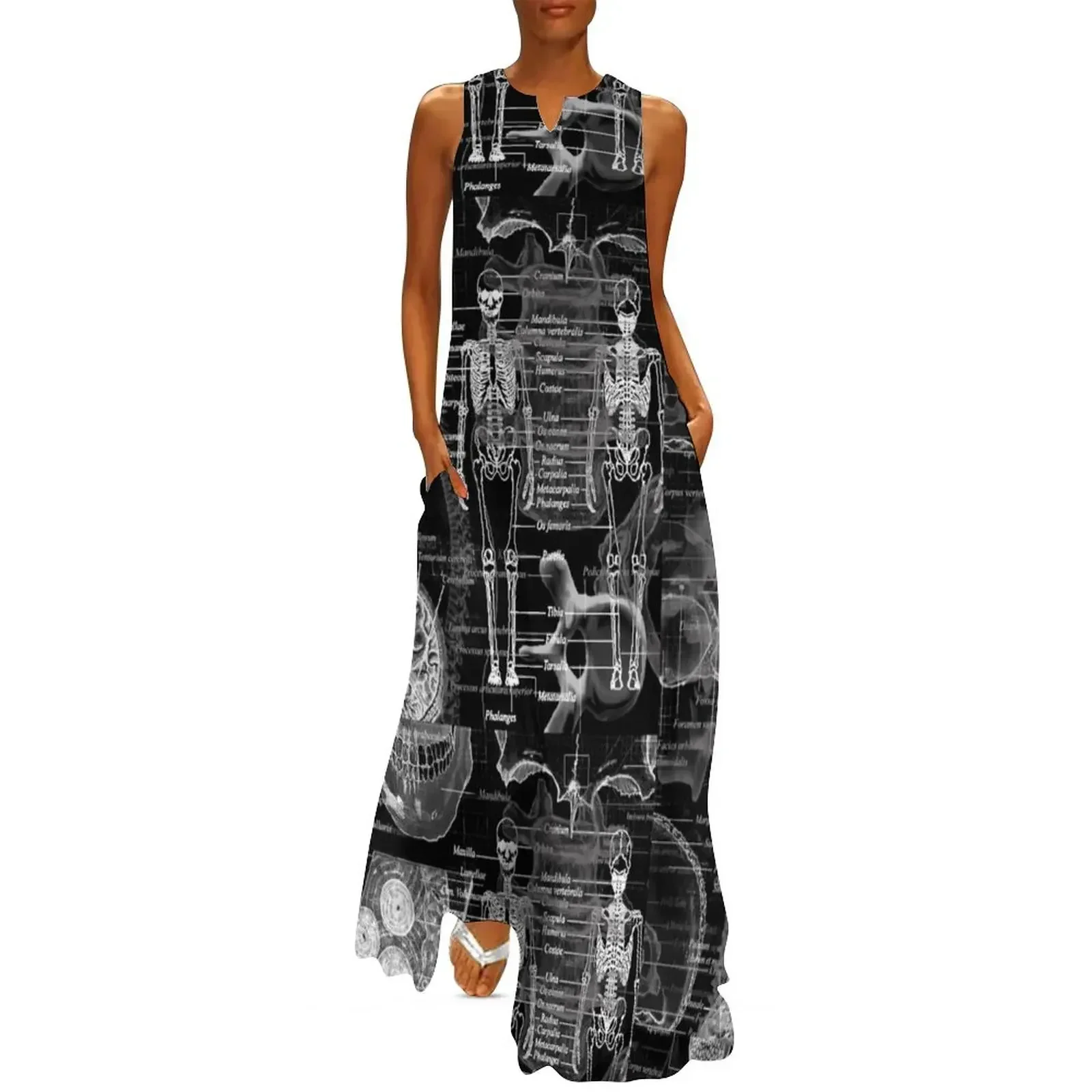 

Medical Skeleton X-Ray Long Dress dress summer dresses for womens women's summer clothing 2025 women evening dress