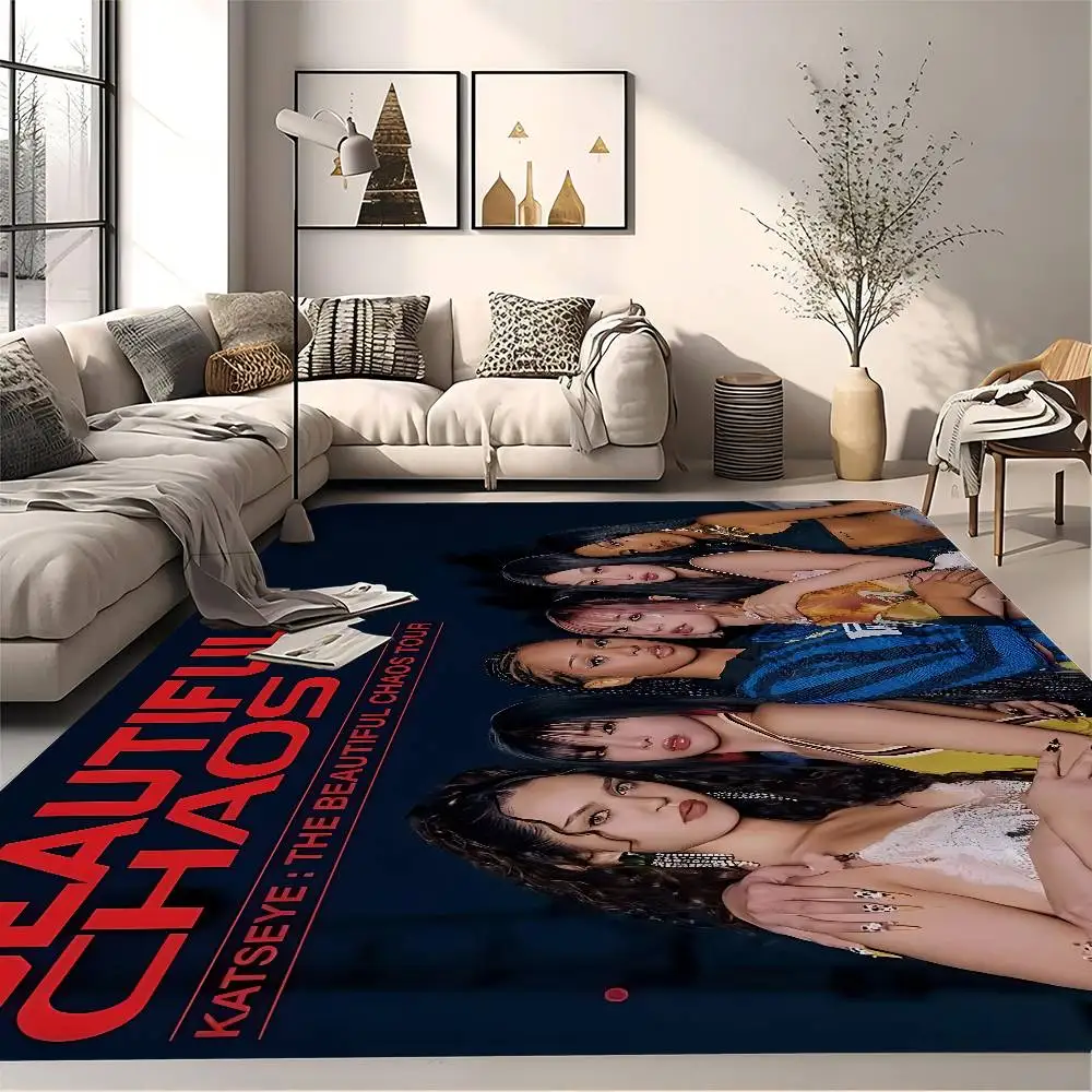 Kpop Band K-KatseyeS Room Mats Retro Multiple Choice Living Room Kitchen Rug Non-Slip Welcome Rug