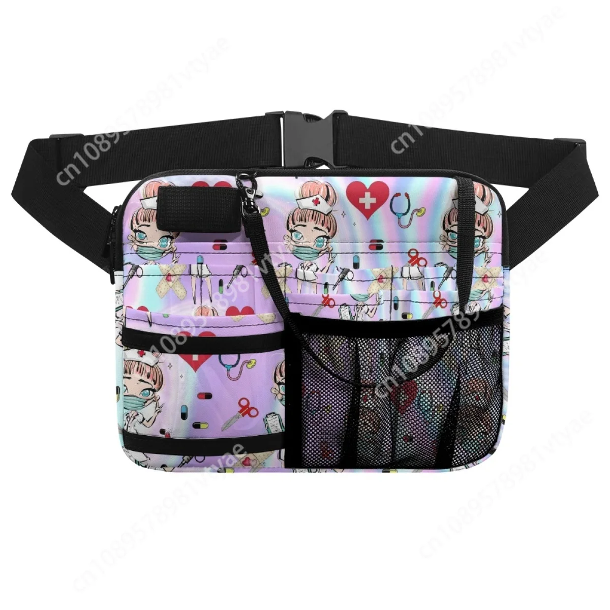 Women Nurse Fanny Pack for Stethoscopes Bandage Scissor Belt Organizer Bum Bags Multi Pocket Organizer Pouch Print on Demand