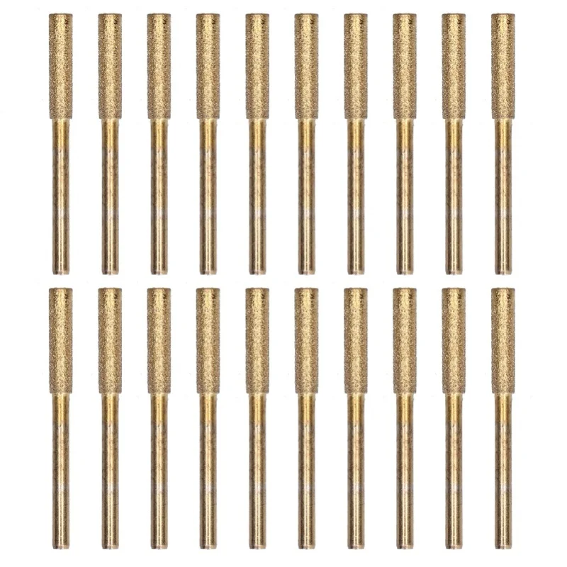 

Набор из 20 шт. насадок для заточки цепей бензопил, вращающиеся напильники для шлифовки, серебристые, 4,8 мм