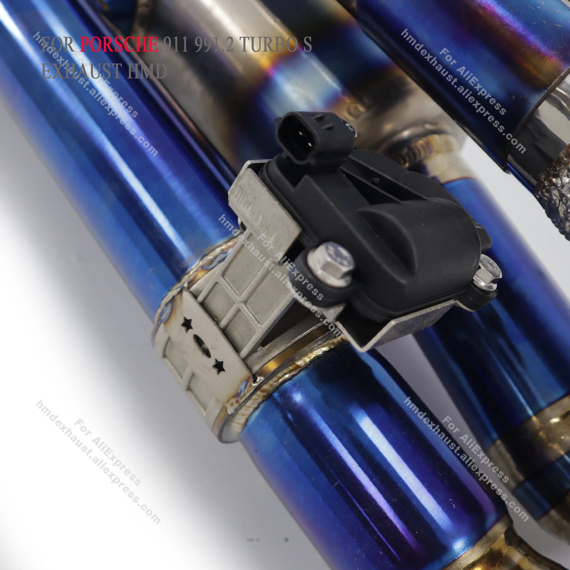 HMD Hot sale Titanium Alloy Performance Downpipe and Catback for Porsche 911 991.2 TURBO S 3.8T Muffler With Valve - Image 5
