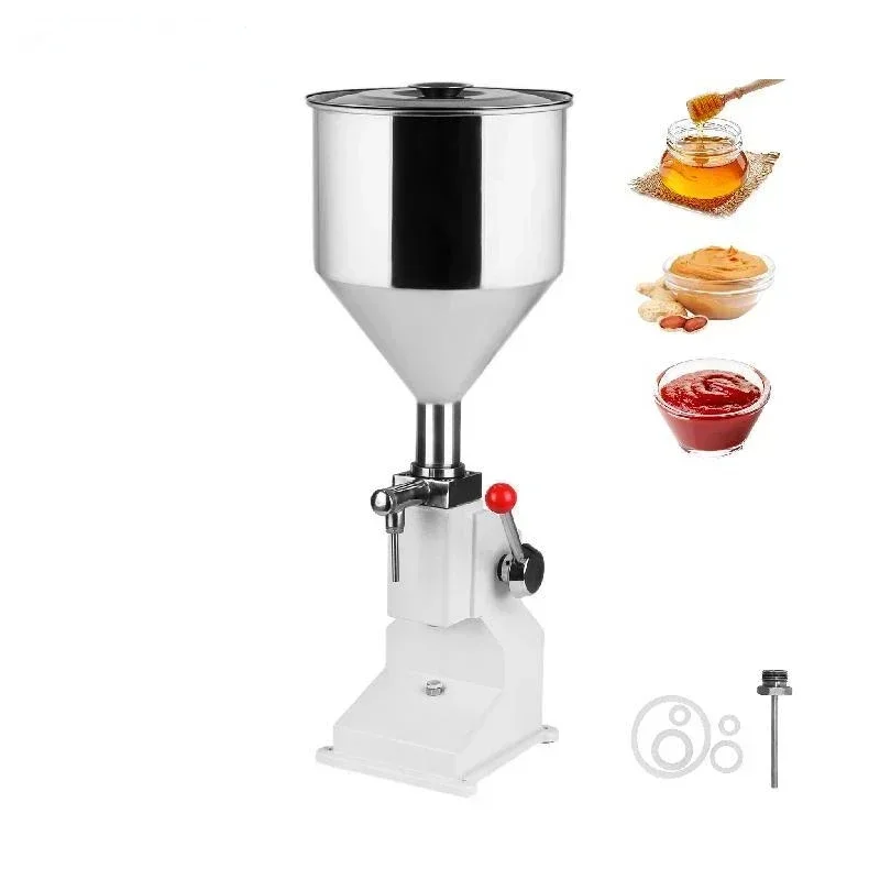 A03 Manual Liquid Filling Machine 5-50 ML Commercial Liquid Dispenser Nozzle Piston Spring Screw Paste Oil Bottle Filler