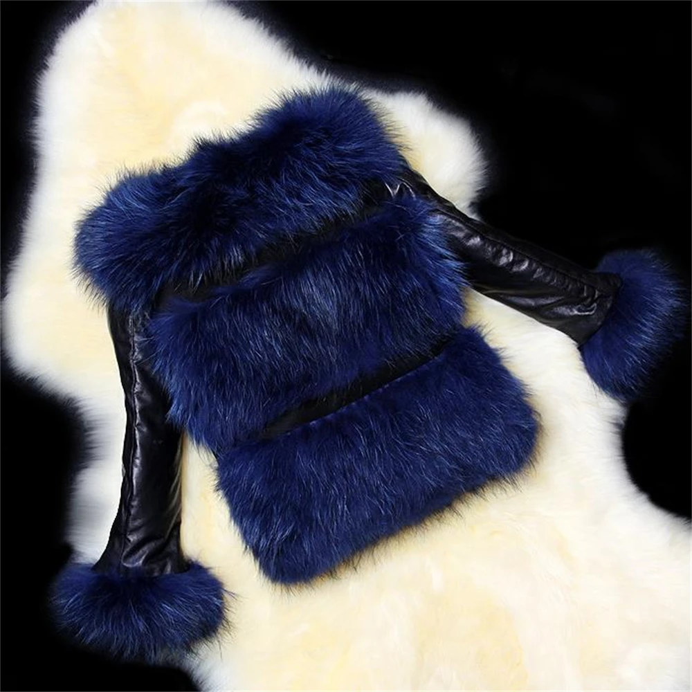 New Winter Women Fur Coats Thicken Faux Leather Fur Female Slim Coat Fur Lining Leather Jacket Aviator Jacket Plus Size Casual