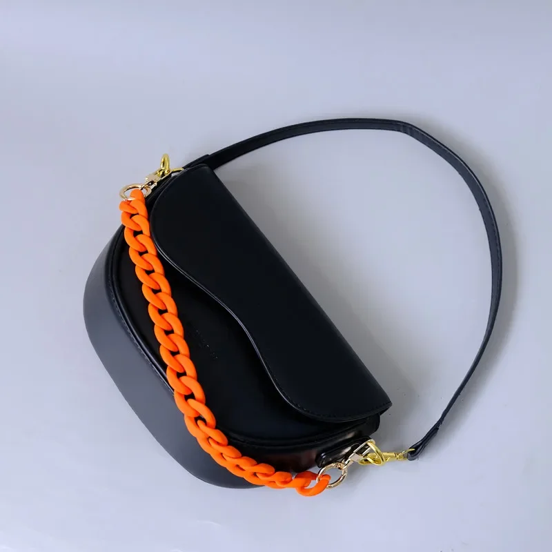 New Fashion Woman Handbag Accessory Chain Matte Green Resin Chain Frosted Crossbody Strap Women Luxury Shoulder Purse Chains