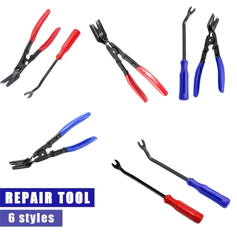 Car Clip Removal Pliers Tools Auto Body Panel Door Fastener Push Pin Trim Removal Tool Kit Automotive Pry Tool Repair Set