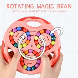 Sliding Puzzle for Kids Logical Thinking Training Brain-burning Board Game Fidget Toys Rotating Magic Bean Focus Exercise Game