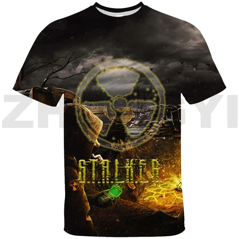 Summer S.T.A.L.K.E.R. 2 Heart of 3D T-shirt Hot Shooting Game Stalker 2 Kids Short Sleeve Harajuku Casulal Women Men Streetwear