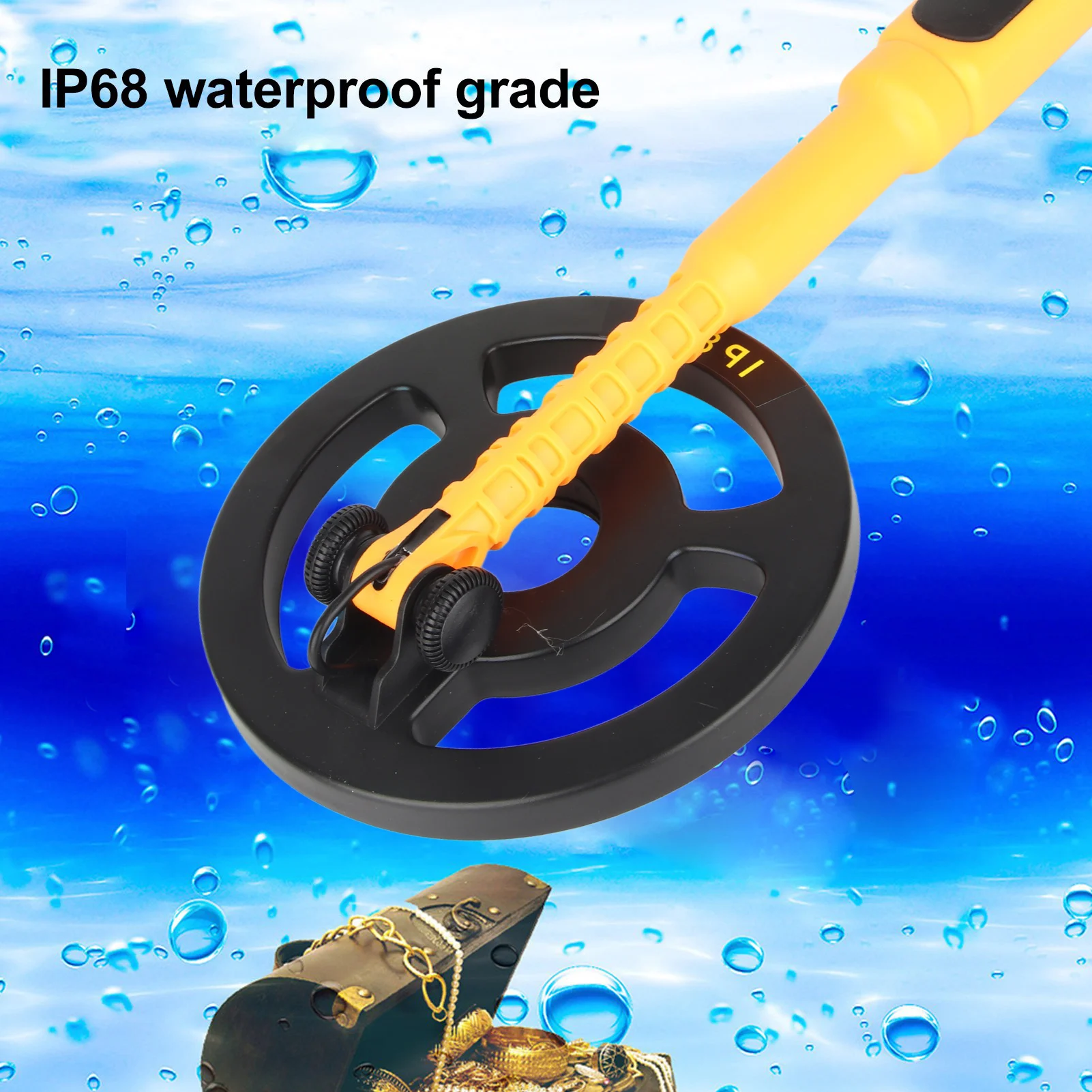 Underwater Metal Locator Handheld Metal Detector Underwater Treasure Locator with 5.9in Search Coil IP68 Waterproof