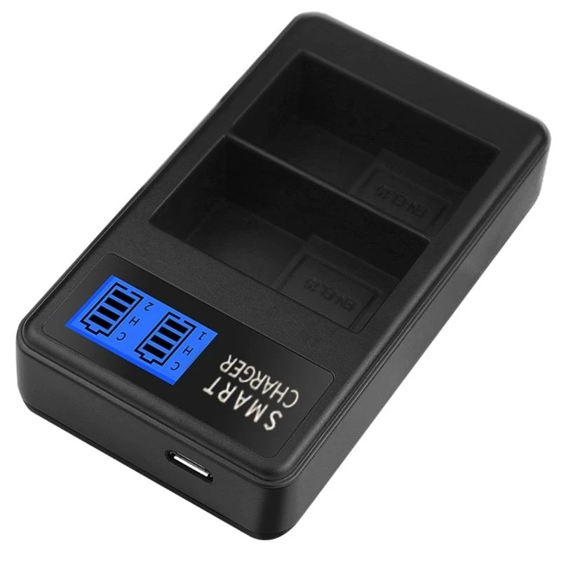 EN-EL15 Double LCD Battery Charging Dock for D500 D600 D610 D600E D7000 D7100 D7200 D800E D810A Camera