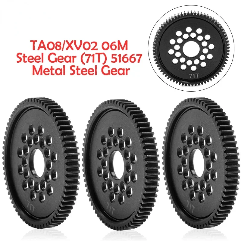 Metallo 71T 51667 Modulo Spur Gear 51667 Per Tamiya TA08/XV02 06M RC Auto Parti di Aggiornamento Accessori