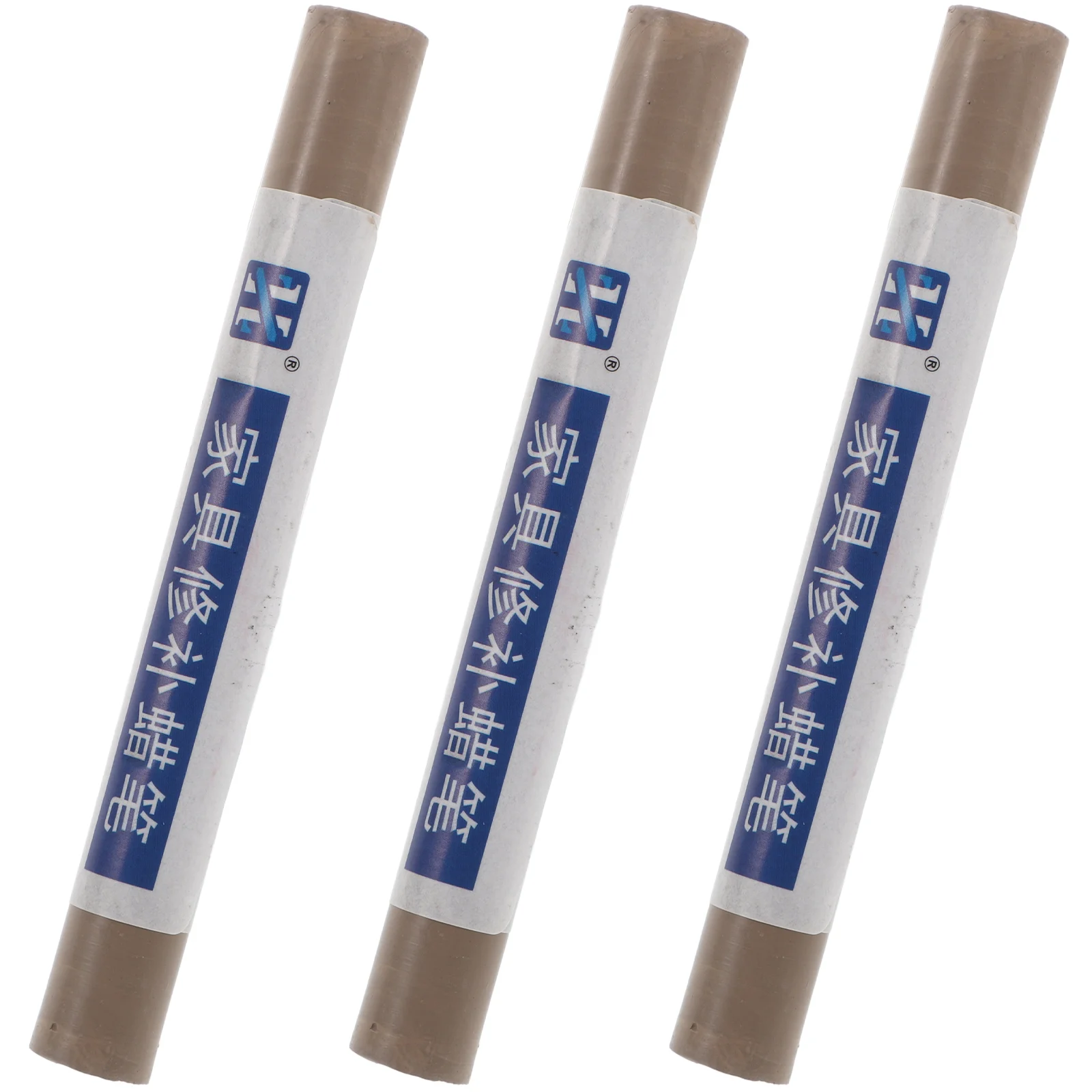 

3 PCS Furniture Refinishing Crayons Touch up Kit Pen Pens for Wooden Fill Stick Light Brown