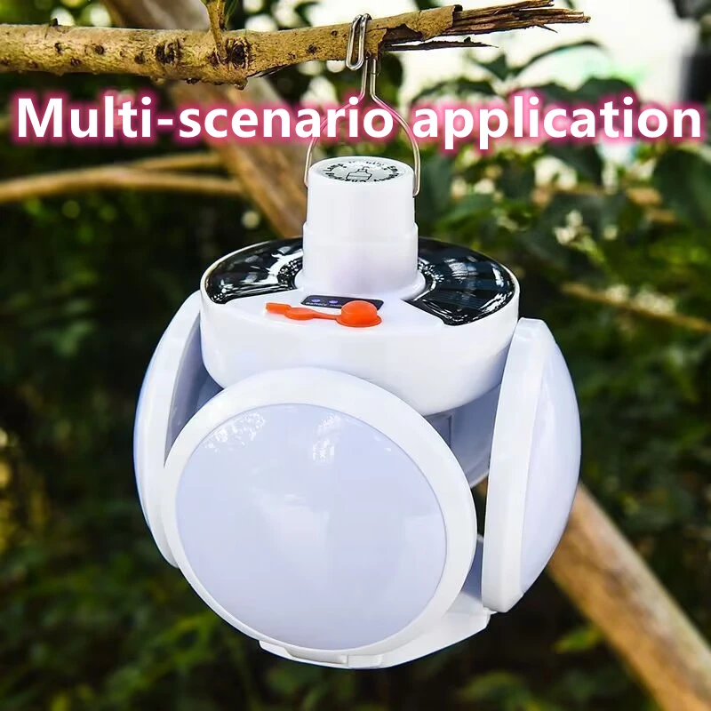 

Tent Light Fishing Solar Foldable Spherical Light with Emergency Suitable for Camping Office Reading and Outdoor LED Wick Park