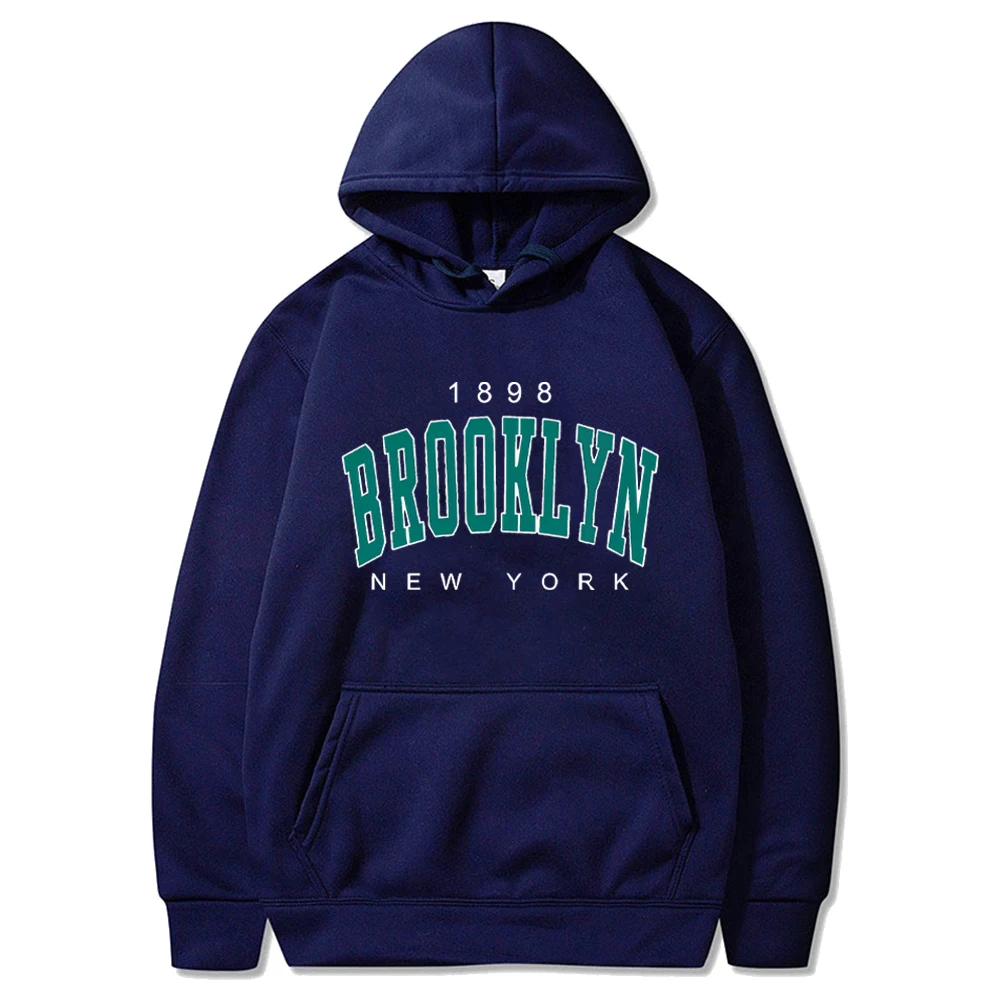 1898 Brooklyn New York Printed Mens Hoody Creativity Crewneck Clothing Fashion Oversize Sweatshirt Fashio Crewneck Hoodie Male