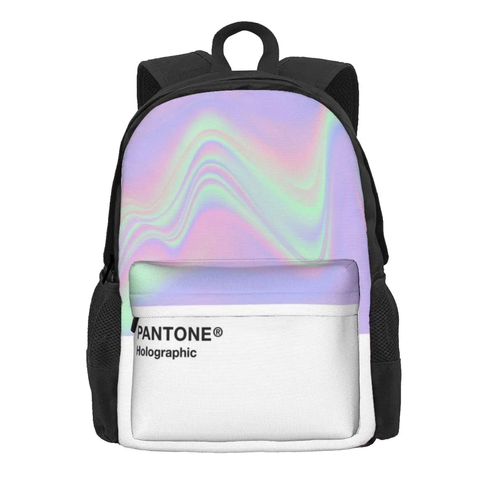 Pantone Holographic Series #9 Hot Sale Schoolbag Backpack Fashion Bags Holographic Gradient Irisdescent Aesthetic Background